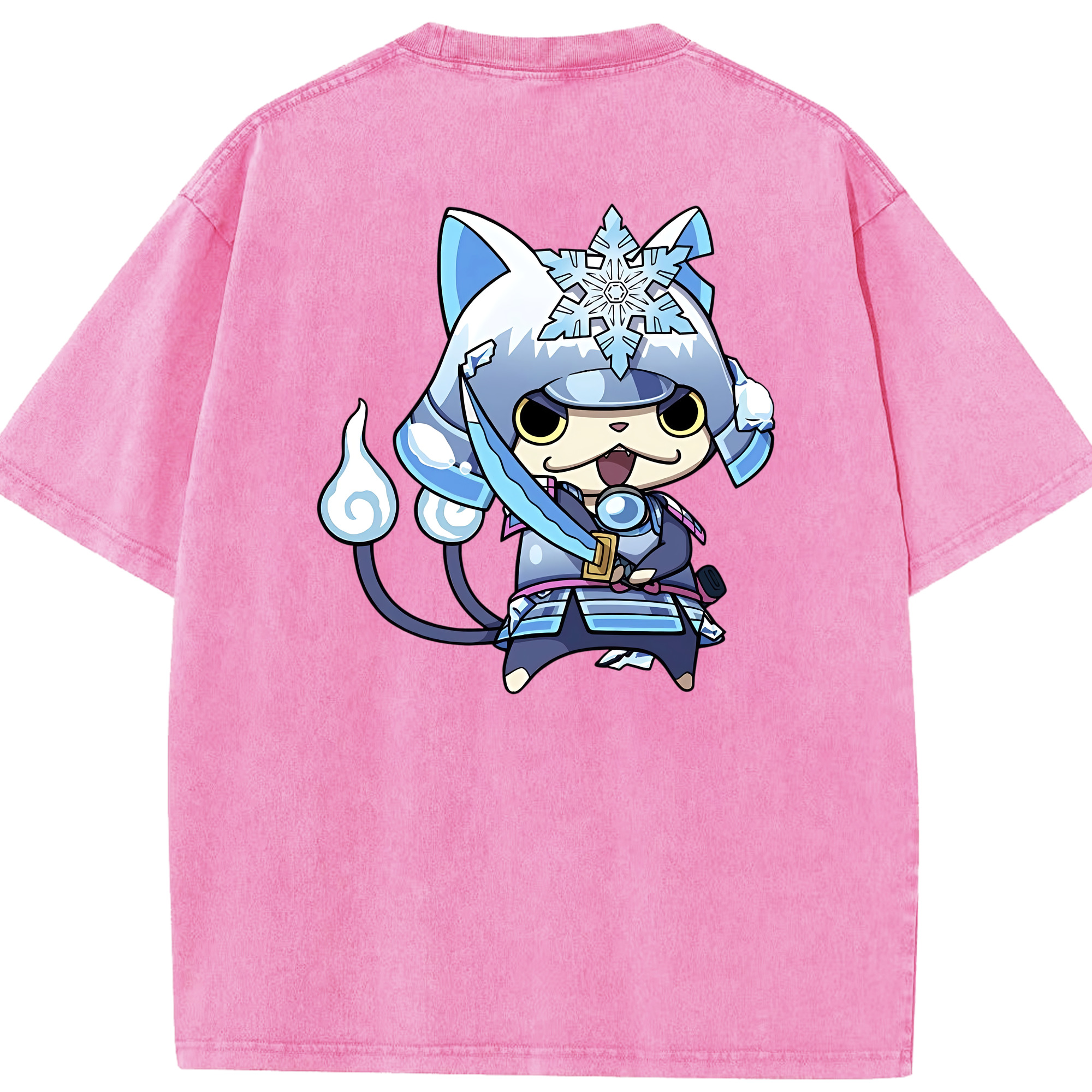 （画像用） 妖怪ウォッチ Yo-kai Watch 綿100% ヴィンテージ風 半袖Tシャツ（背面プリント）